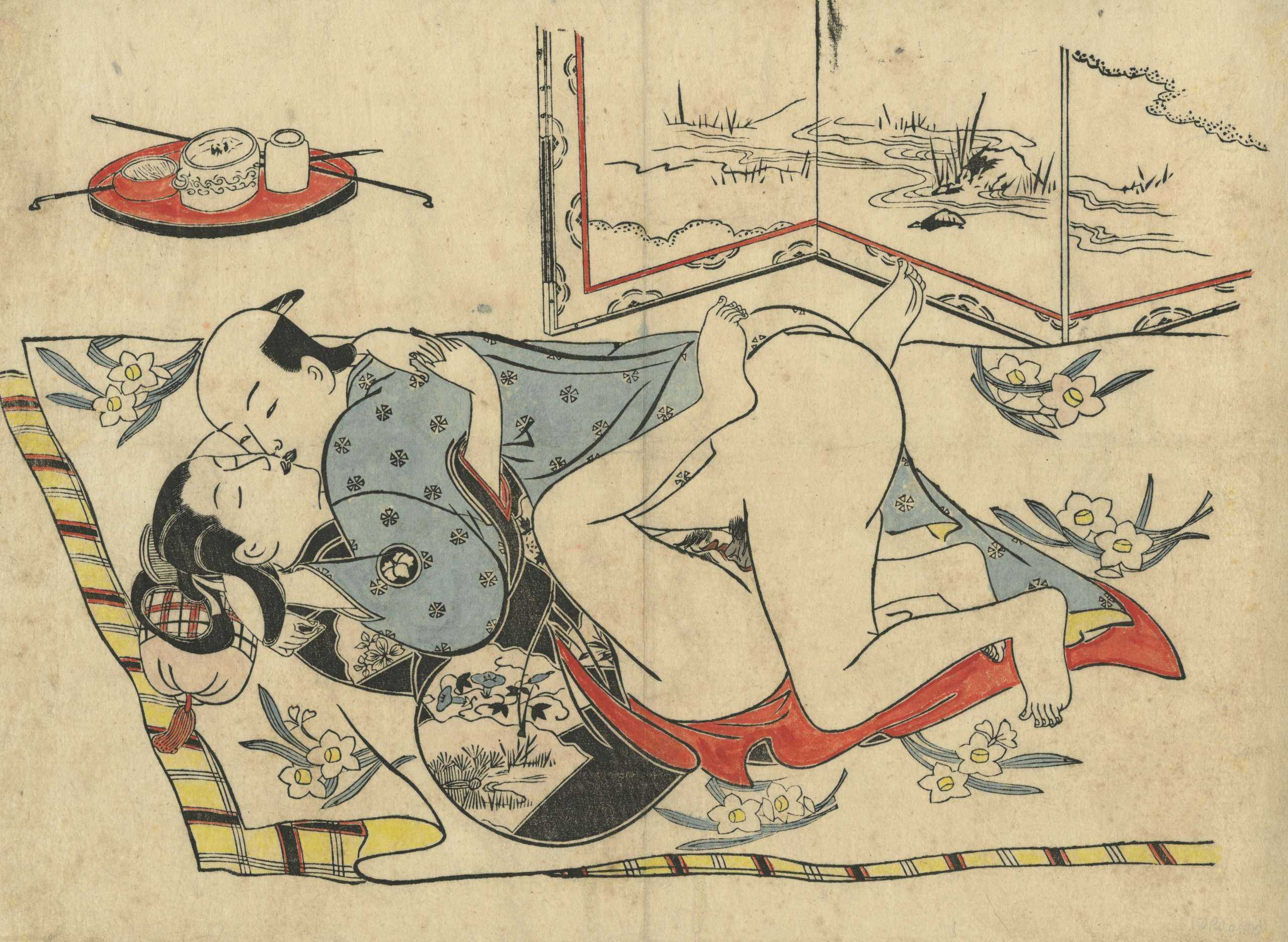 Okumura Masanobu . A series of shunga prints from the estate of Kiyoshi Shibui