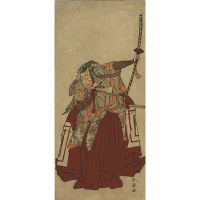 Katsukawa Shunshō. Itchikawa Danjuro V in Shibaraku as Kamakura Gongoro Kagemasa. Circa 1770's