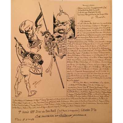 A. Ferdinandus. 103e Dîner du "Bon-Bock" [invitation]. – Paris: 3 octobre 1883.