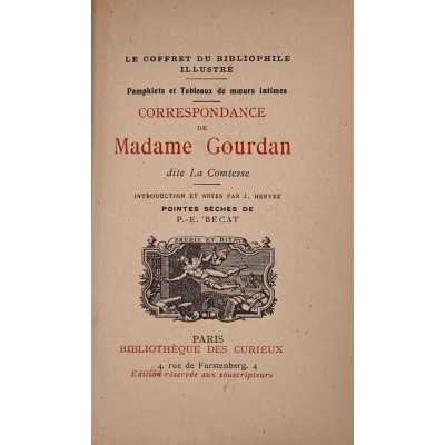 Correspondance de Madame Gourdan, dite La Comtesse / illustrations de Paul-Émile Bécat. — Paris: Bibliothèque des curieux, 1954.
