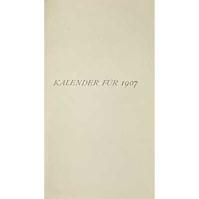 Insel-Almanach auf das Jahr 1907. Kalender für 1907. (with illustration by Franz von Bayros on p. 50). — 150 + 2 pp.