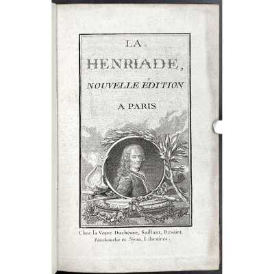 [Voltaire]. La Henriade, nouvelle édition / 2 Vol. — Paris: [Barbou, pour] la veuve Duchesne [et al.], [1769-]1770.