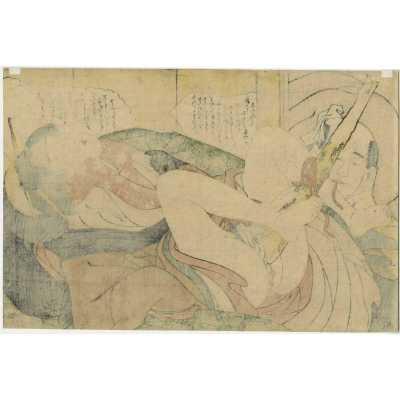 Chokyosai Eiri . Fumi-no-kiyogaki. Plate #2. Fumi no kiyogaki 婦美の清書き (Neat Version of a Love Letter or Pure Drawings of Female Beauty) 1801
