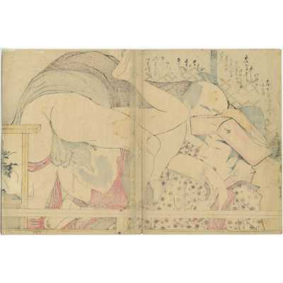 Chokyosai Eiri . Fumi-no-kiyogaki. Plate #7. Fumi no kiyogaki 婦美の清書き (Neat Version of a Love Letter or Pure Drawings of Female Beauty) 1801