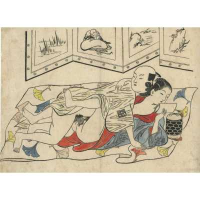 Okumura Masanobu . A series of shunga prints from the estate of Kiyoshi Shibui