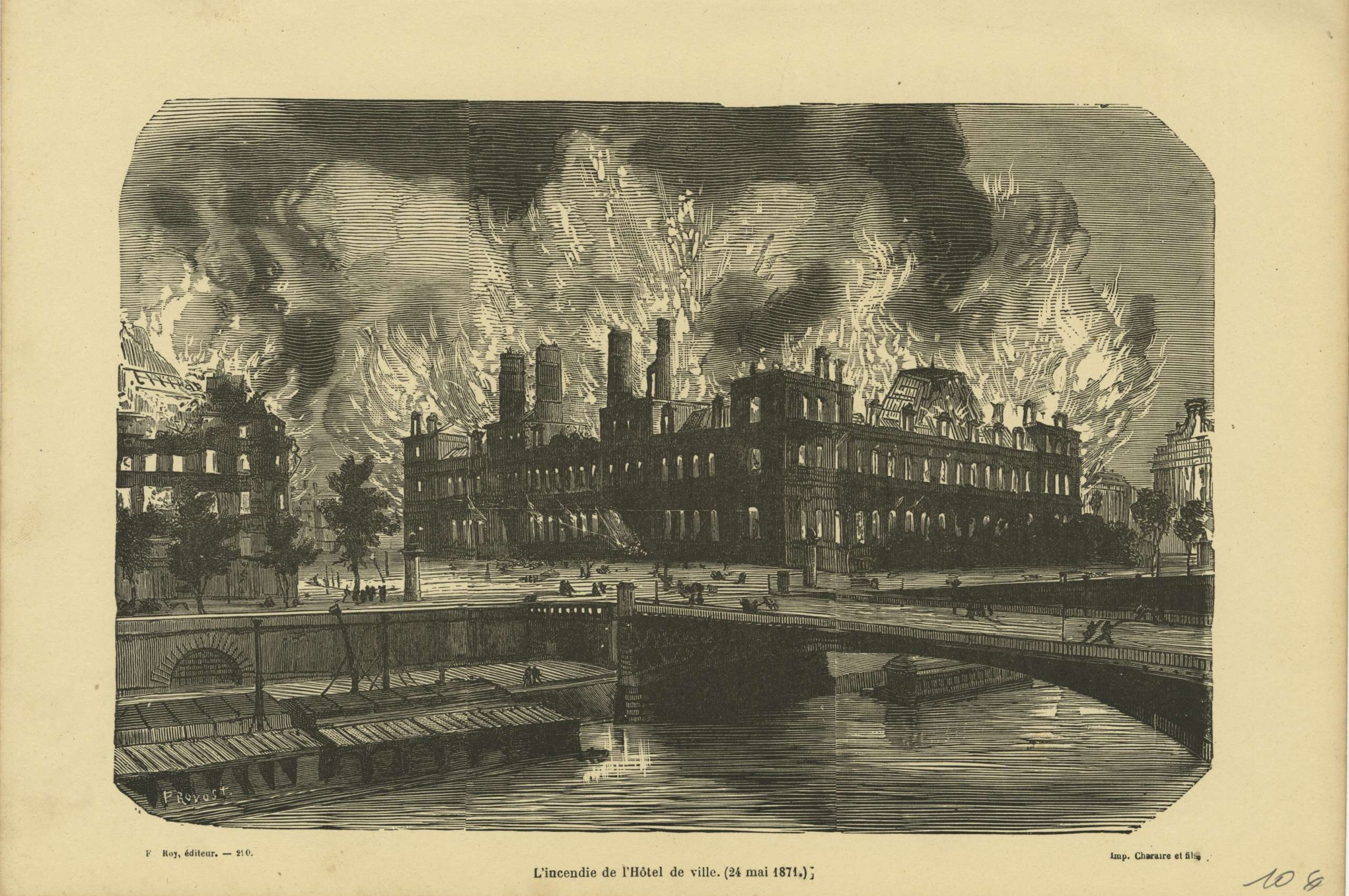L'incendie de Hôtel de Ville (24 mai 1871)