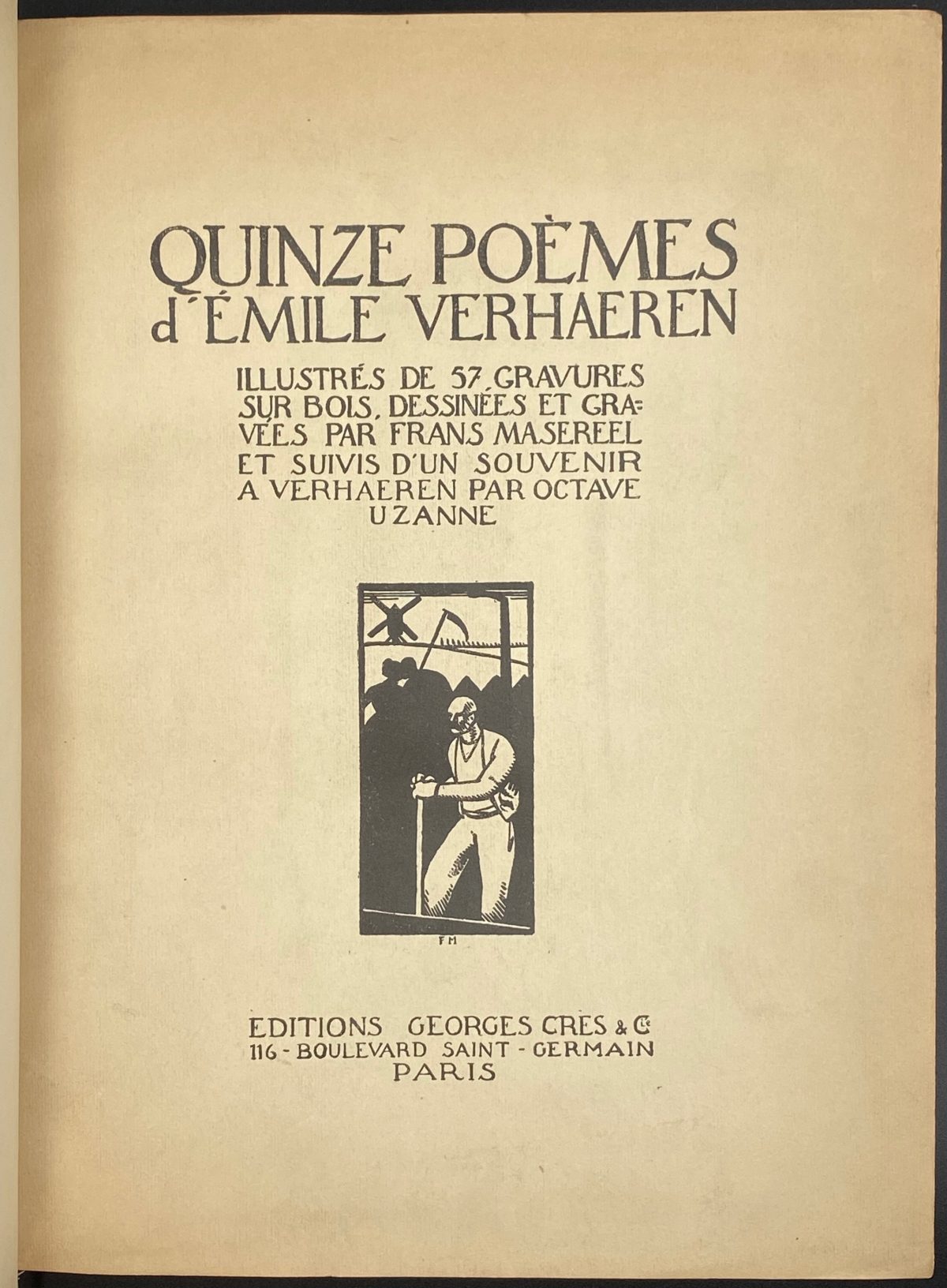 Quinze poèmes d’Emile Verhaeren Illustrés de 57 gravures par Frans ...