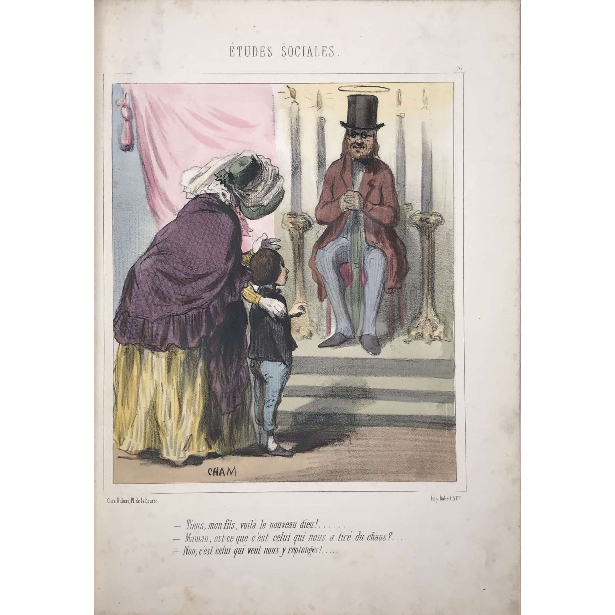 Cham| Gustave Janet| Achille Devéria| Honoré Daumier| Jean-Paul Laurens . Charges sur le Communisme, le socialisme et sur les idées de ce genre par les dessinateurs du Charivari, 1848