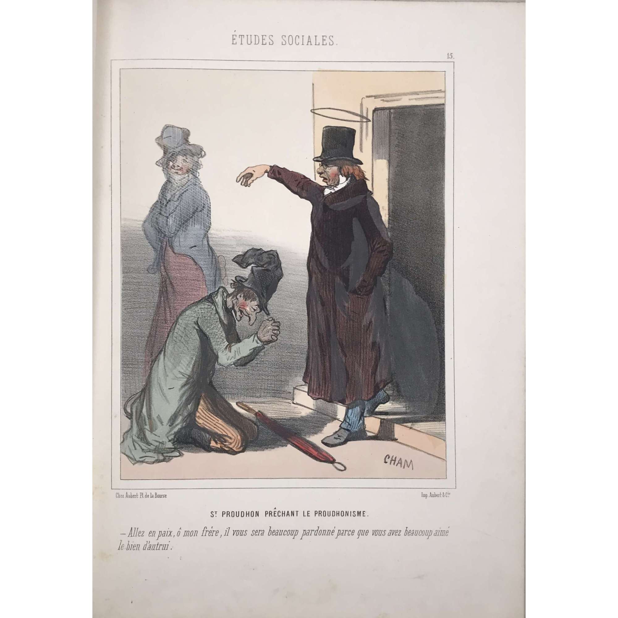 Cham| Gustave Janet| Achille Devéria| Honoré Daumier| Jean-Paul Laurens . Charges sur le Communisme, le socialisme et sur les idées de ce genre par les dessinateurs du Charivari, 1848