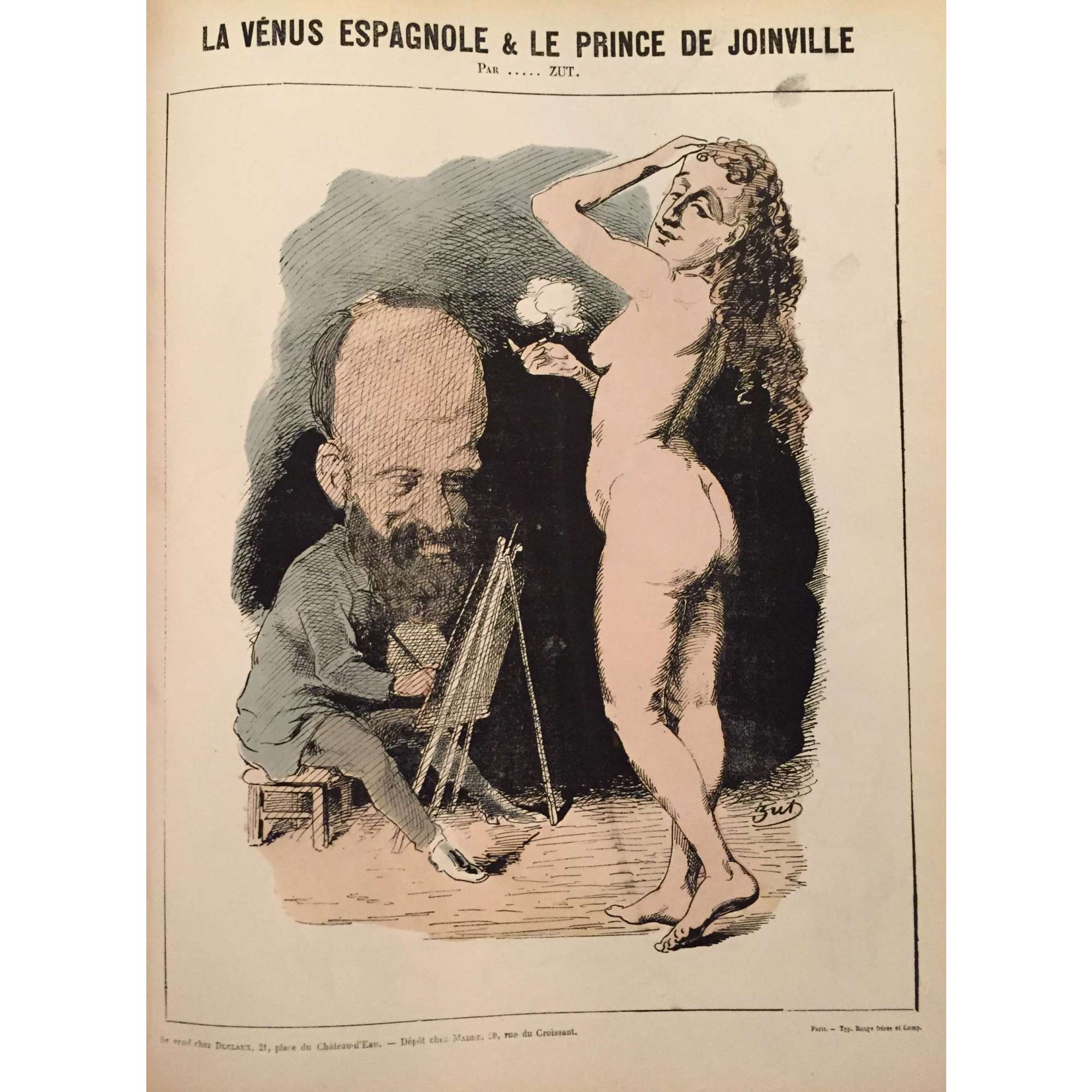 Alfred Le Petit as Zut. La vénus espagnole et le prince de Joinville, par Zut, 1871