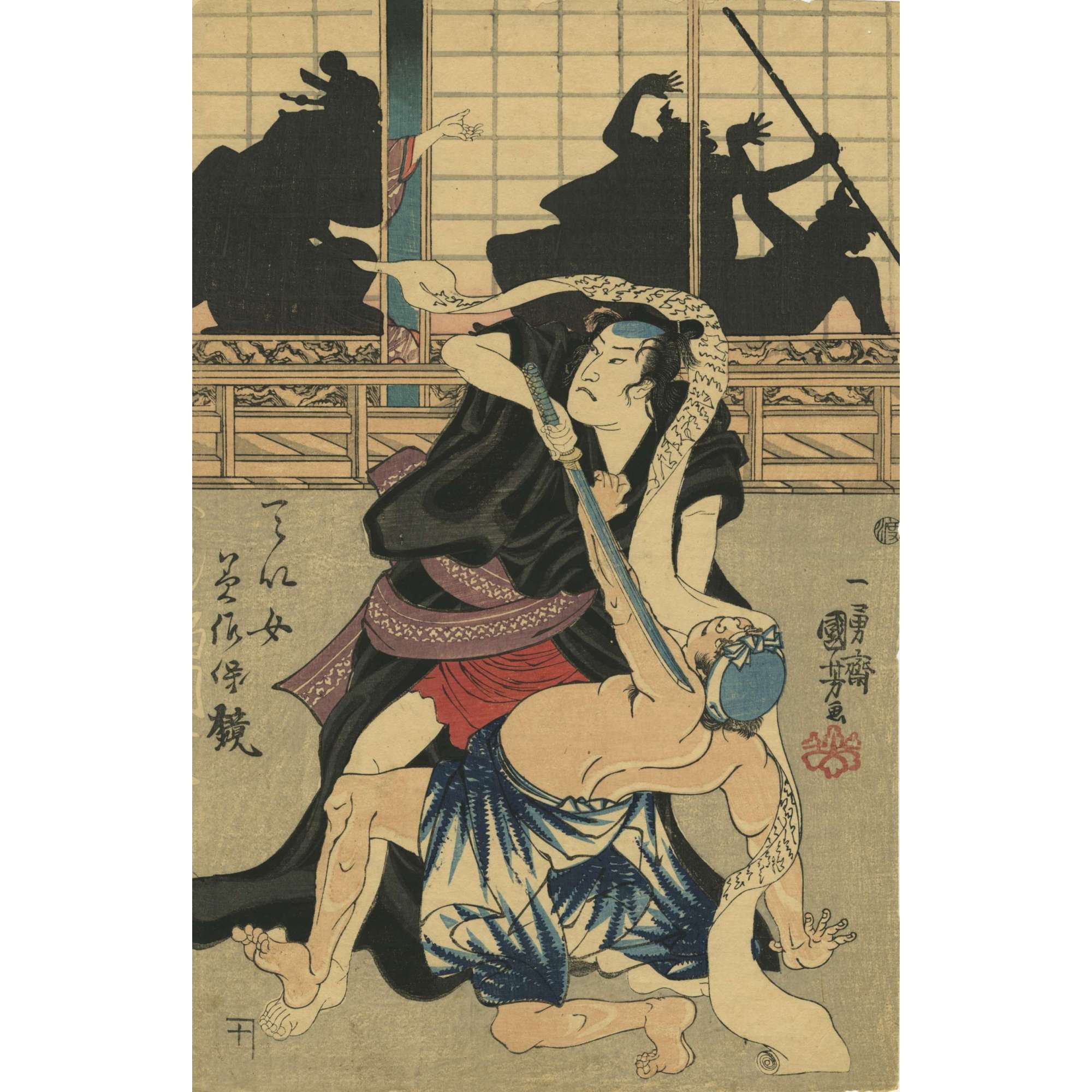 Utagawa Kuniyoshi . Kabuki actors