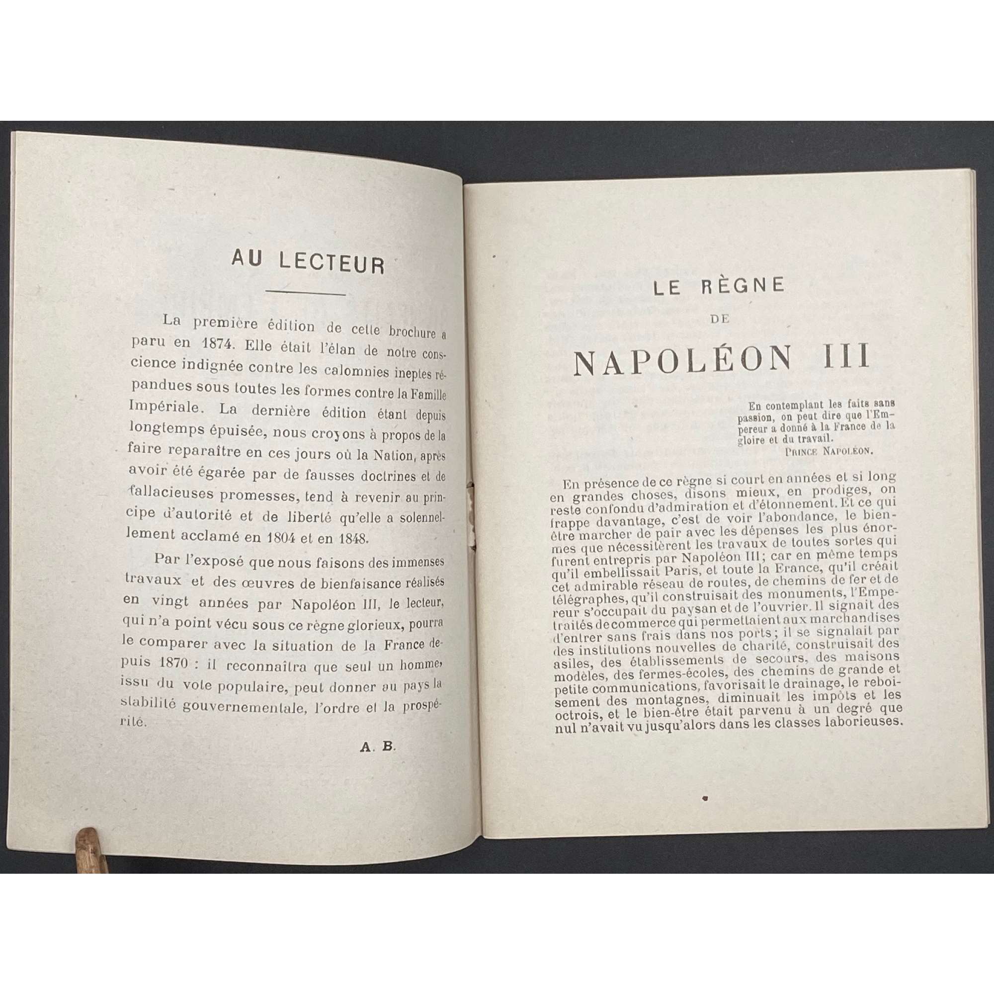 Les Bienfaits de L'Empire par Alexandre Bradier. — 8e édition. — Comité politique plébiscitarire. — Paris: Belleville, [1870].