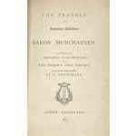 [RASPE, Rudolf Erich]. The Travels and Surprising Adventures of Baron Munchausen. / Illustrated with 37 curious engravings, from the Baron's own designs, and five woodcuts, by G. Cruikshank. — London: William Tegg, 1869. — xii + [10] + 268 pp.