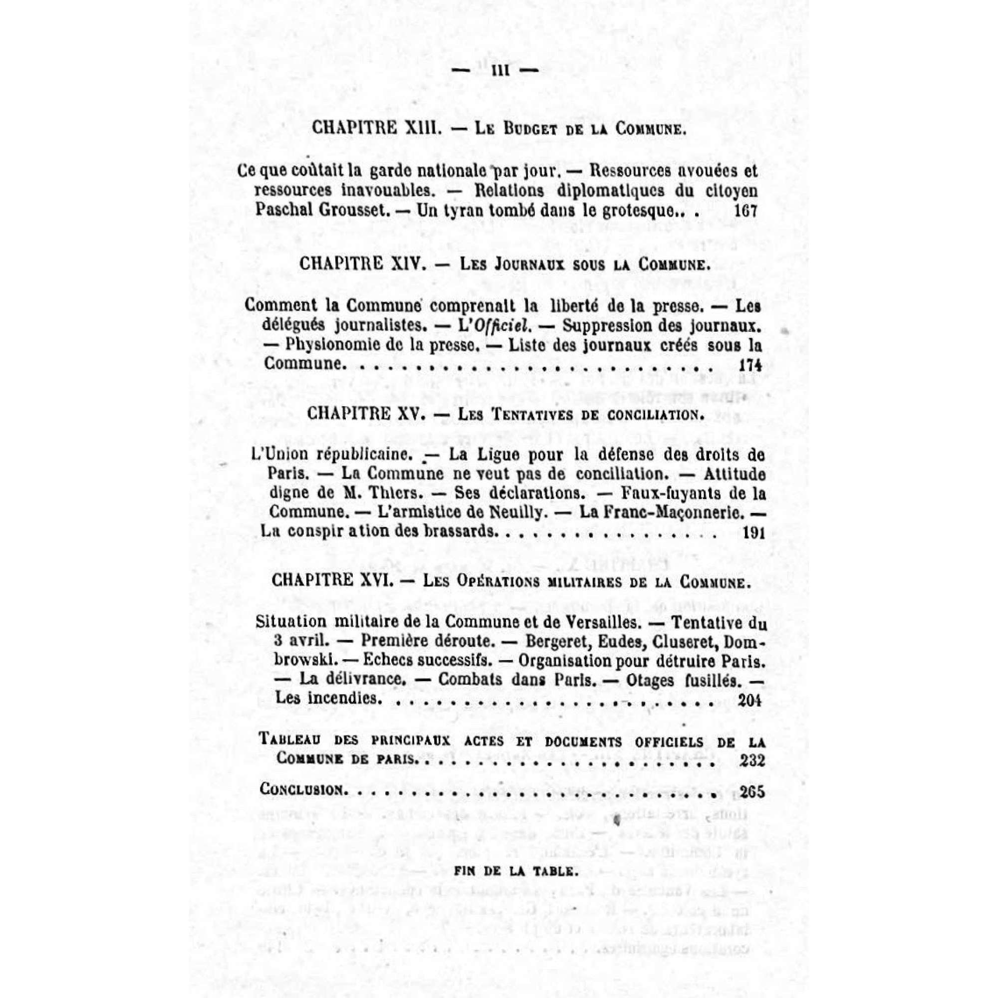 [Charles Octave Moget, Joseph Décembre]. Sempronius.  Histoire de la Commune de Paris en 1871. Paris, Décembre-Alonnier, [1871]. – pp: [i, ii - ht, imprim.] iii, iv - t.p., blank] [v - table] vi-viii (viii numbered iii), [1] 2 [3] 4-267 [268 blank] [1] 2-12 advert. [Pseudonym of Charles Octave Moget and Joseph Décembre]. Charles Octave Moget, dit Octave Féré (1815-1875); Joseph Décembre, dit Décembre-Allonier (1836 – 1906).