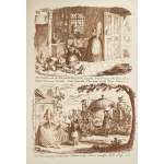 George Cruikshank. George Cruikshank's Fairy Library. Hop-O'-My Thumb. Jack and the Bean-Stalk. Cinderella. Puss in Boots. — London: George Bell and Sons, 1885. — pp.: [2] blank, [2] first half-title with blank verso, [i-ii] second half-title with blank verso, [2] frontispiece plate with blank recto, [iii-viii] title, colophone, editor's note, list of illustr. [2] title with blank verso, [1] 2-101 [3] blank, 24 plates with protective tissue, unpag. — Colophon: This edition is limited to 500 copies, with India paper impressions. The former editions have been from lithographic transfers. The plates were retouched under Mr. Cruikshank's direction shortly before his death, and have not been used since until now.