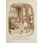 George Cruikshank. George Cruikshank's Fairy Library. Hop-O'-My Thumb. Jack and the Bean-Stalk. Cinderella. Puss in Boots. — London: George Bell and Sons, 1885. — pp.: [2] blank, [2] first half-title with blank verso, [i-ii] second half-title with blank verso, [2] frontispiece plate with blank recto, [iii-viii] title, colophone, editor's note, list of illustr. [2] title with blank verso, [1] 2-101 [3] blank, 24 plates with protective tissue, unpag. — Colophon: This edition is limited to 500 copies, with India paper impressions. The former editions have been from lithographic transfers. The plates were retouched under Mr. Cruikshank's direction shortly before his death, and have not been used since until now.