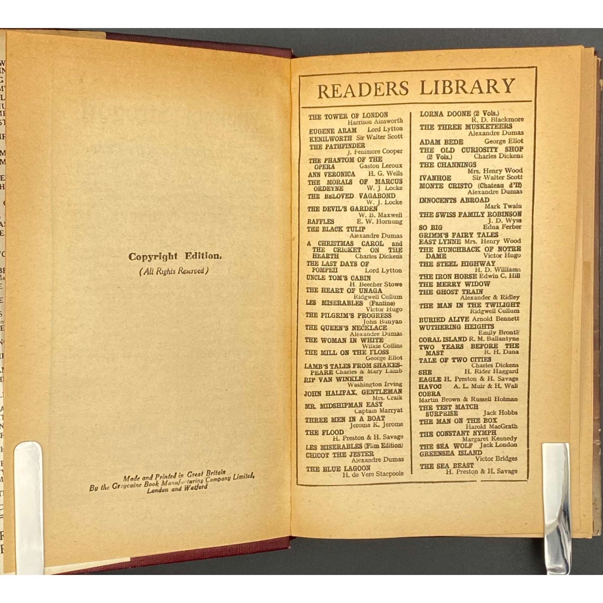 Jules Verne. Michael Strogoff : The courier of the Czar. (The story of the film). — London: The Readers Library Publishing Company Ltd., [1927]. — pp.: [1-13] 14-251 [252: printer's imprint] [253-256: blank], note: [note: first and last leaves used as front and rear paste-downs].