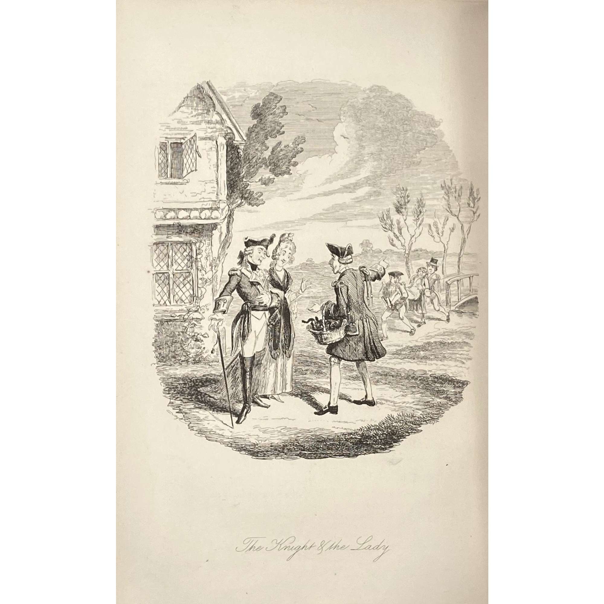 [Barham, Richard Harris]. The Ingoldsby Legends or Mirth and Marvels by Thomas Ingoldsby, esquire / First, Second and Third Series - 3 volumes; Illustr.: George Cruikshank and John Leech. — London: Richard Bentley, 1840-1847. — Vol. 1: Printed by London: Samuel Bentley, 1840. pp.: ff, [2 blank] [i ht] [ii colophon] [title, verso blank] [iii] iv-v [vi blank] [contents, list of ill.] [blank, etching on verso] [1] 2-338 [339] [7, incl. orig. FC and Sp.] bf, 6 plates: 1 by Buss, 3 by Leech, 2 by Cruikshank. — Vol. 2: Printed by London: S. & J. Bentley, Wilson, and Fley, 1842. pp.: ff, [2 blank] [i ht] [ii colophon]  [title, verso blank] [v] vi-vii [viii blank] [contents, verso blank] [blank, etching on verso] [1] 2-288 [6, incl. orig. FC and Sp.] bf, 7 plates: 3 by Leech, 4 by Cruikshank. — Vol. 3: Printed by London: S. & J. Bentley, Wilson, and Fley, 1847. pp.: ff, [2 blank] [i ht] [ii colophon] [title, verso blank] [iii] iv-vi [contents, list of ill.] [blank, portrait on verso] [1] 2-364 [6, incl. orig. FC and Sp.] bf, 6 plates: 2 portraits, 2 by Leech, 2 by Cruikshank.