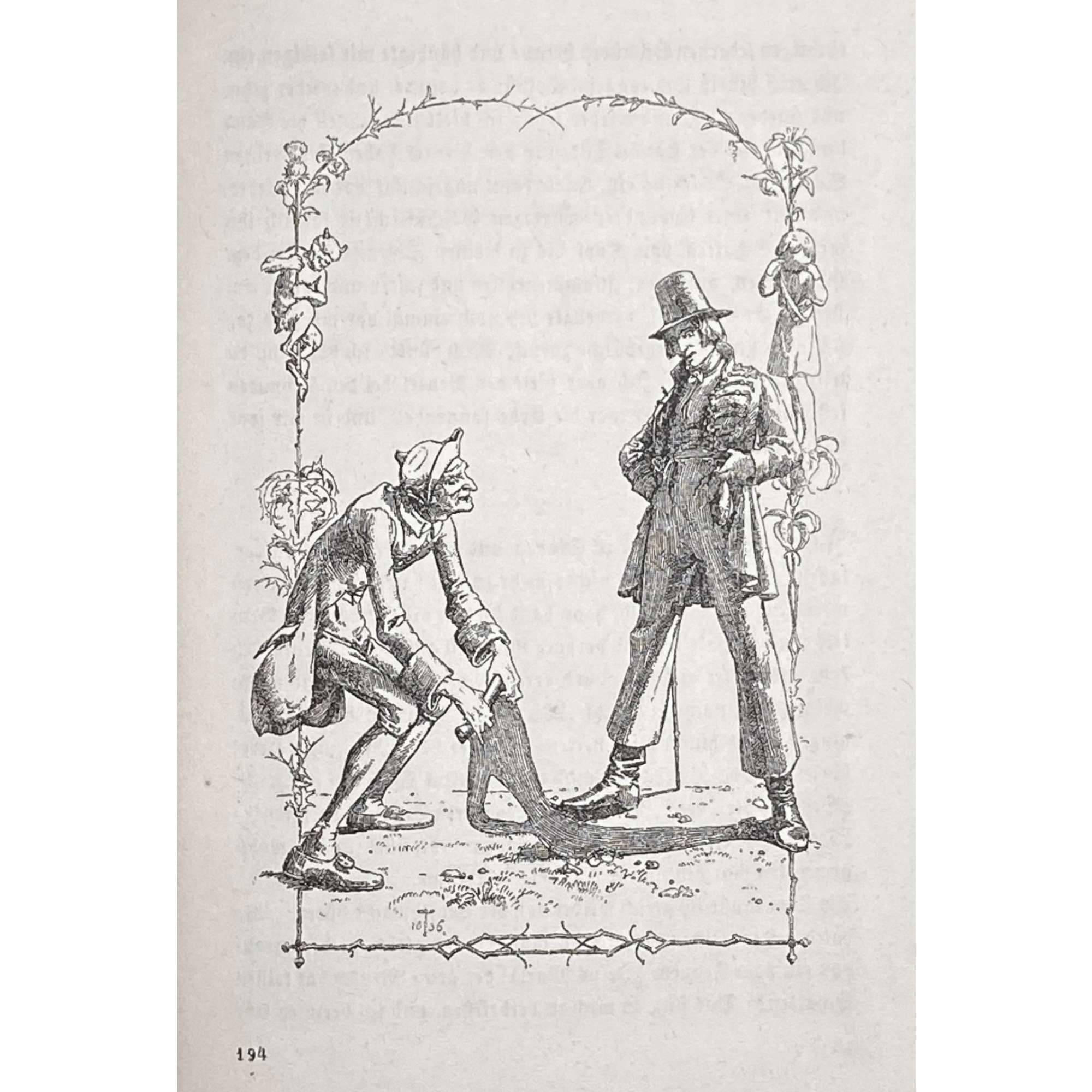 Adelbert von Chamisso. Peter Schlemihls wundersame Geschichte. – Leipzig: Im Insel-Verlag, [1916 or 1923 or 1940] (Series: Insel-Bücherei, Nr. 194). – pp.: ff [1 t.p., 2 blank] 3-79 [80] bf., with 4 etchings [instead of woodcuts] by Adolf Schrödter [1838].