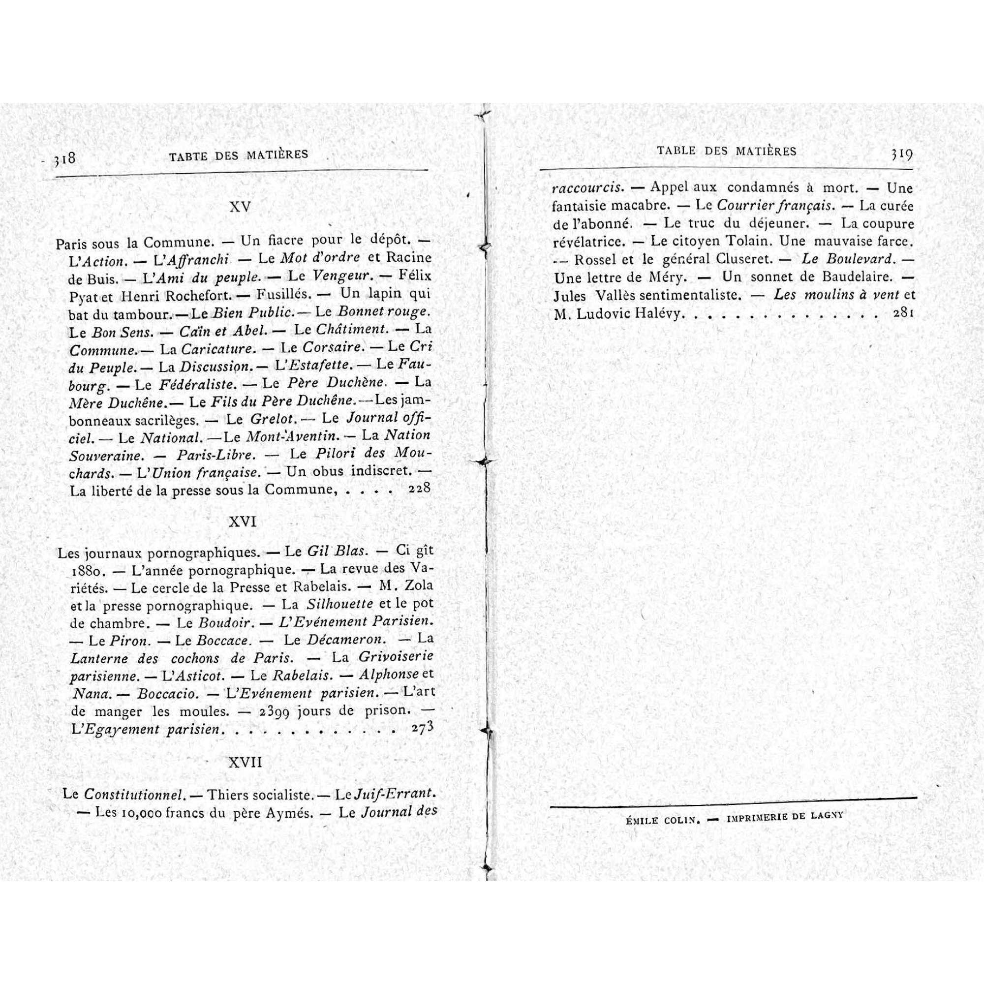 Charles Virmaître. Paris-Canard. – Paris: Albert Savine, 1888. – pp.: ffl [2 blanks] [2 orig. yellow cover, verso blank] [2 - ht, advert.] [2 - t.p., blank] 1-319 [320 blank] [2 back orig. cover, recto blank]. [Autograph].