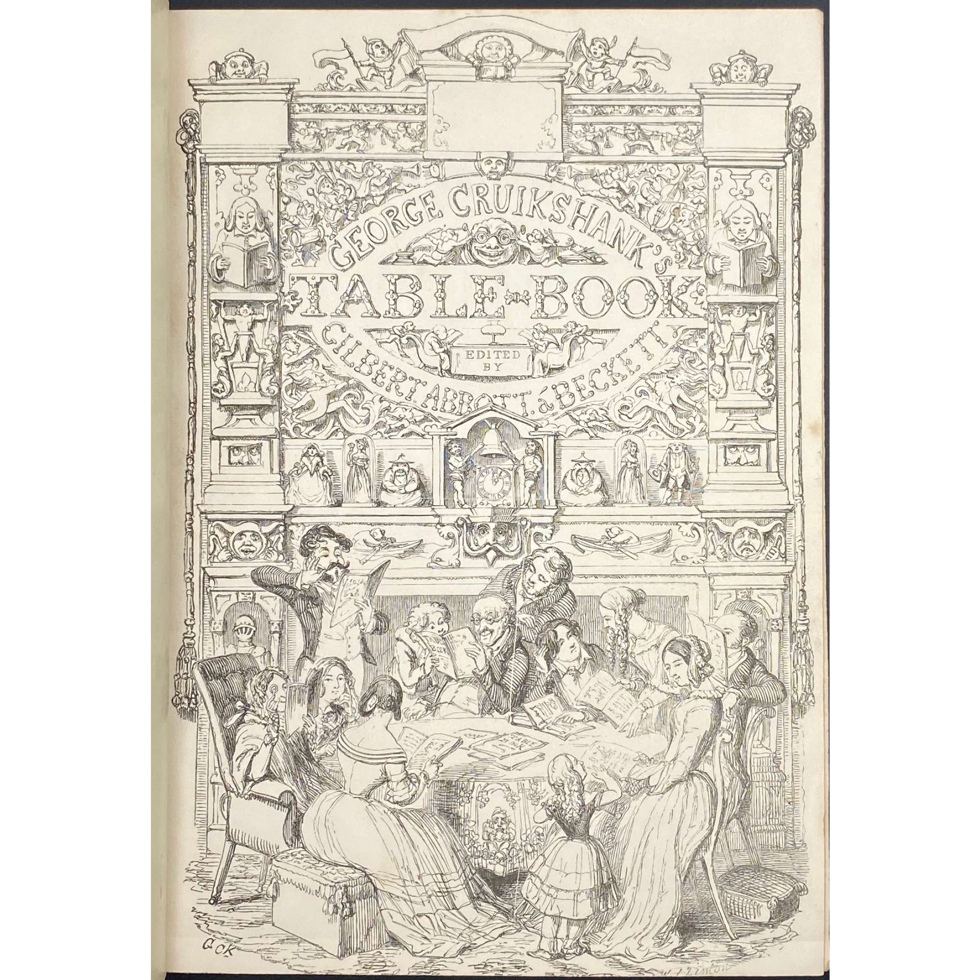 George Cruikshank's table-book / edited by Gilbert Abbott à Beckett. – London: Punch office, 1845. – viii, 284 p., [12] leaves of plates : ill's.