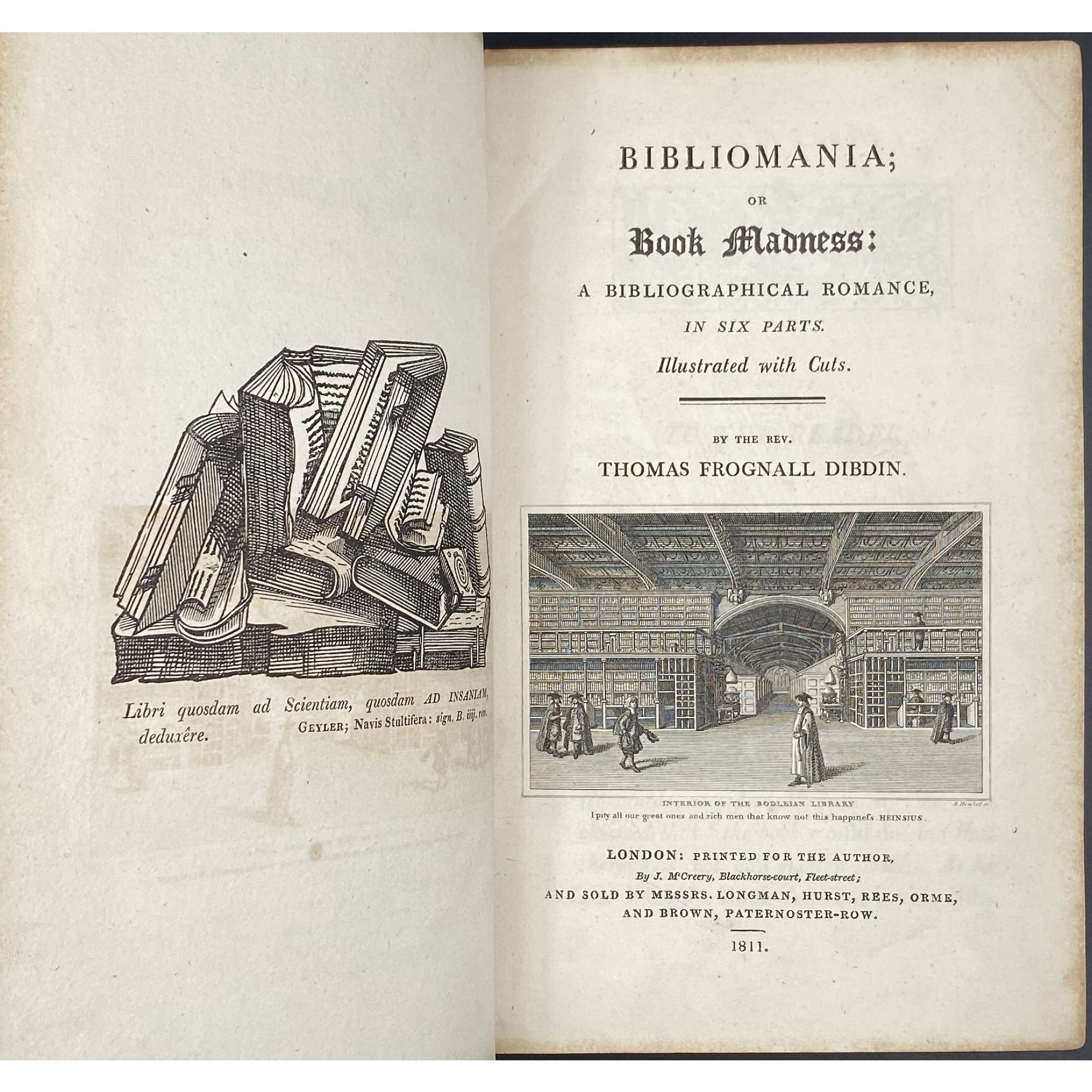 Thomas F. Dibdin. Bibliomania or book madness: a bibliographical romance.  – London, 1811.