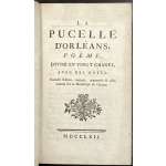 [Voltaire]. La pucelle d'Orléans. Nouvelle édition. — [Geneve: Gabriel Cramer], 1762