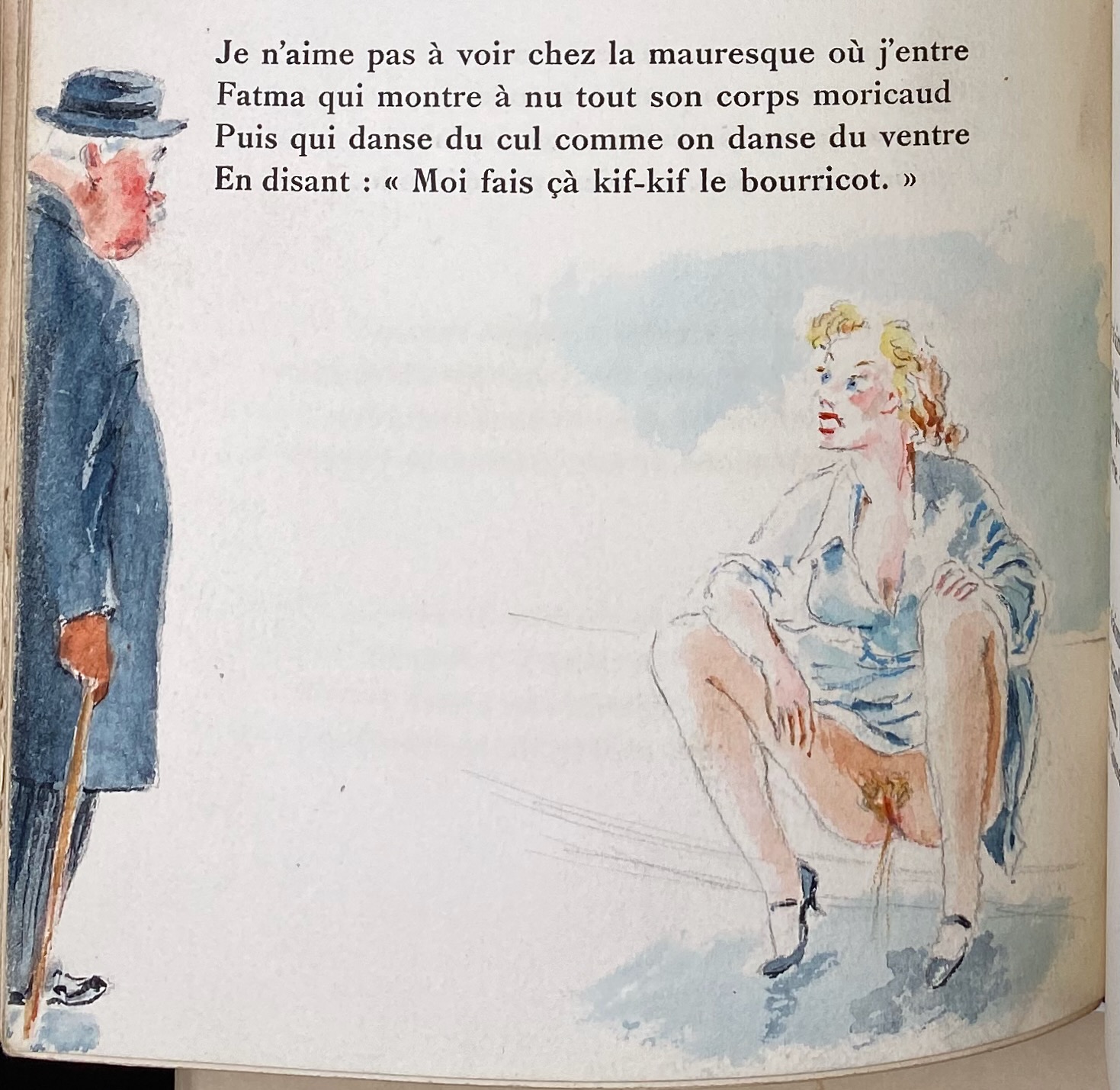 Pierre Louÿs. Pybrac / Poésies [Enrichi de 8 aquarelles libres] (exemplaire  unique). — Cythère: Au coq hardi [i.e. Paris: René Bonnel], 1927. –  Varshavsky Collection