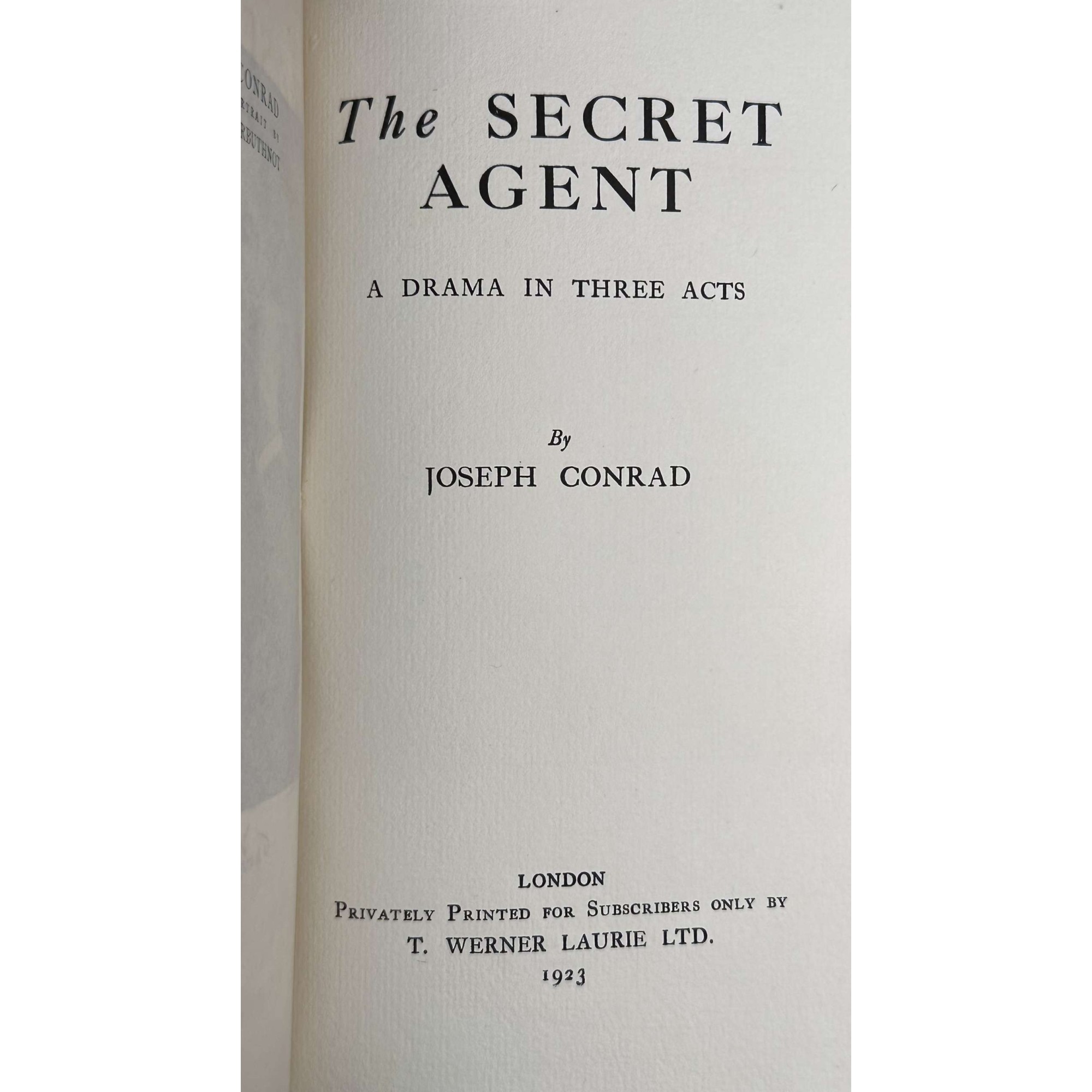 lib 3213.2023 7 scaled 1 - Joseph Conrad. The secret agent: A drama in three acts. — London, T. Werner Laurie, 1923.