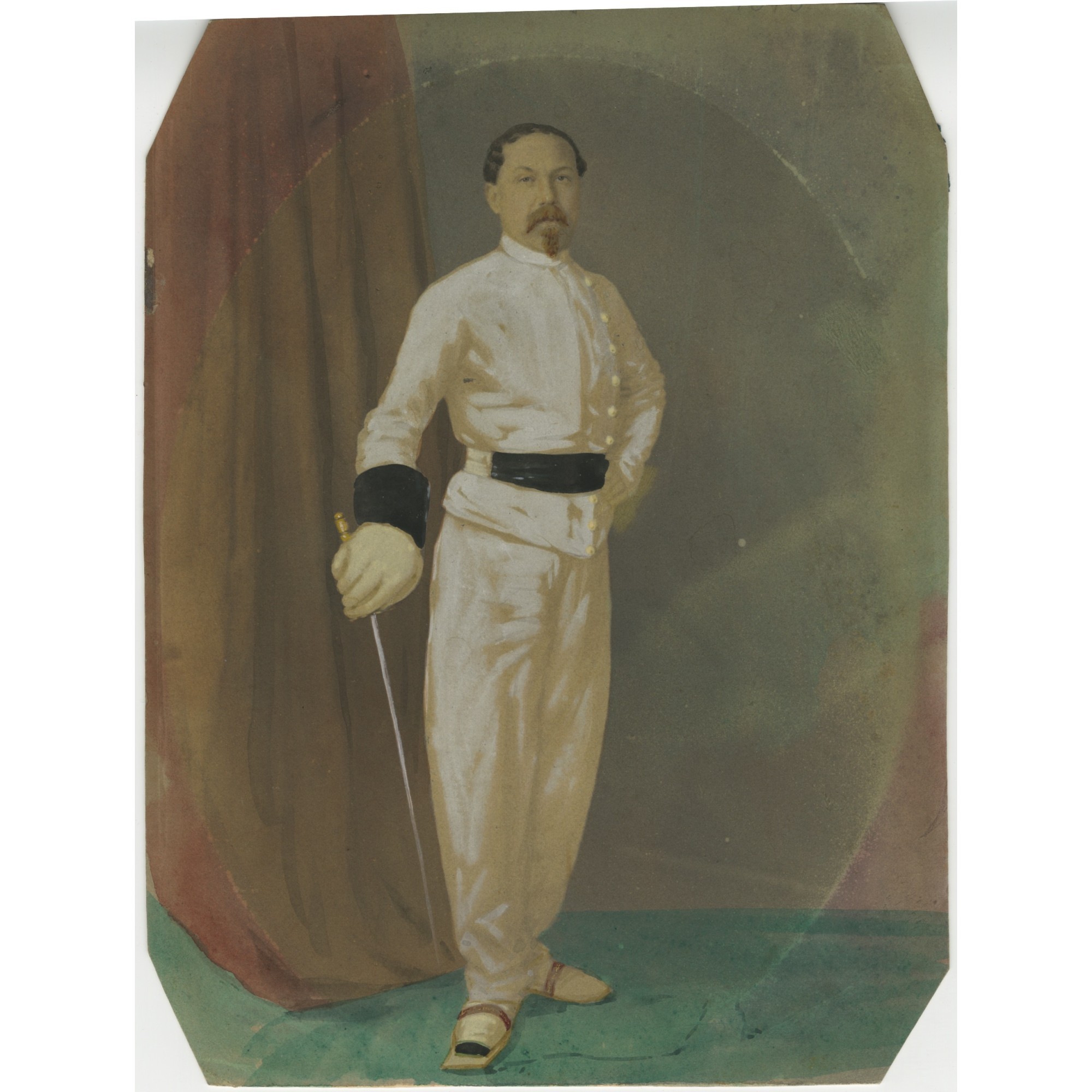 Portrait of a fencer / Paris, mid-1850s.