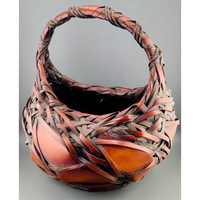 Japanese bamboo ikebana basket / Taishō era, c. 1920.